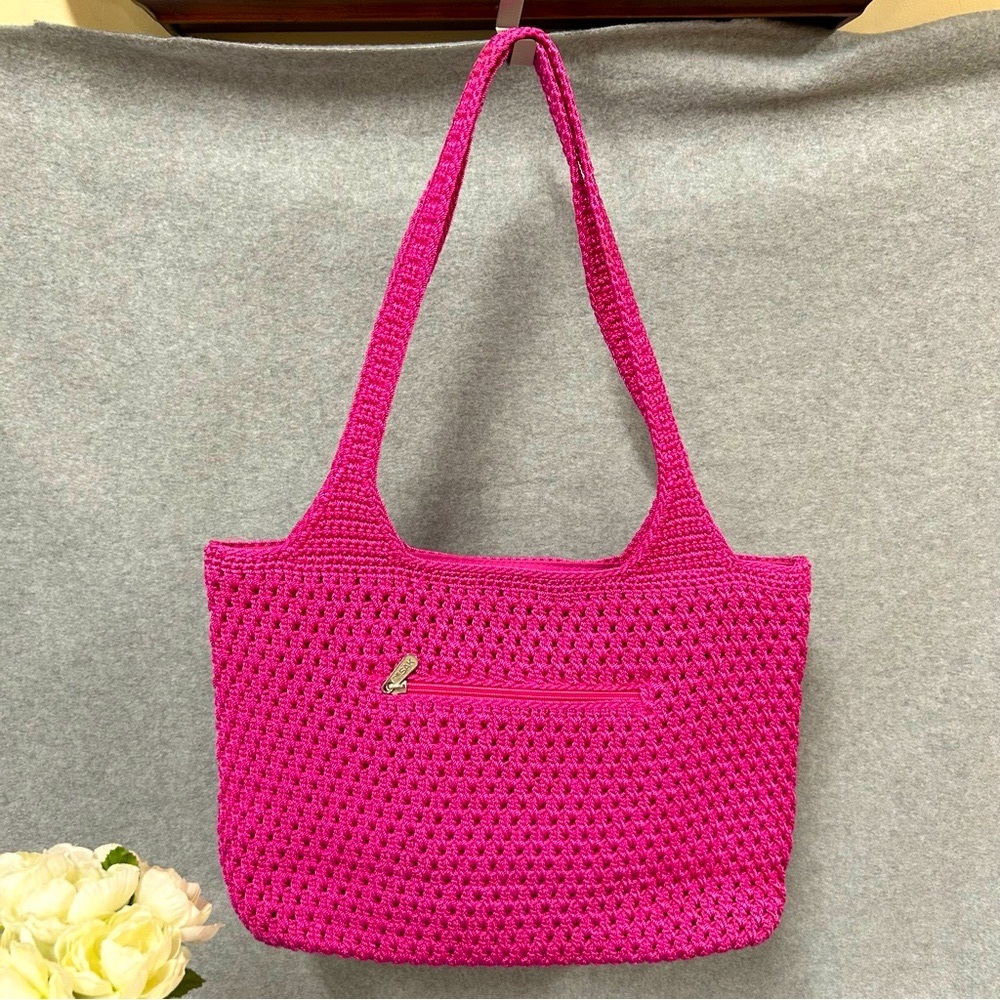 THE SAK Woven Hot Pink Bag